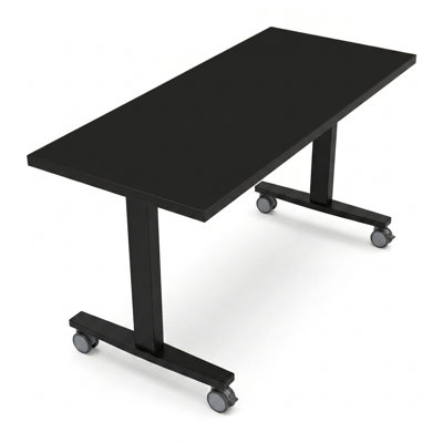 Officesimpli 48 X 24 Inch Flip-Top Mobile Conference Training Table Folding Desk With Locking Wheels And Space-Saving Design, Made In USA