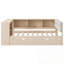 Lit de jour double en bois avec tablettes de rangement, lit gigogne et station de recharge-620717549