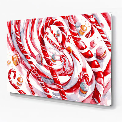 Dessert cannes de bonbon, art mural en métal beige