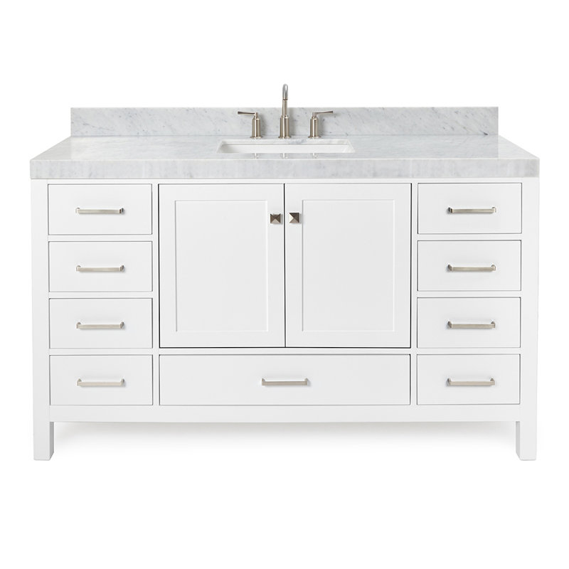 Meuble-lavabo simple 60 po Cambridge, Blanc