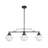 3 - Light Schoolhouse Glass Linear Chandelier