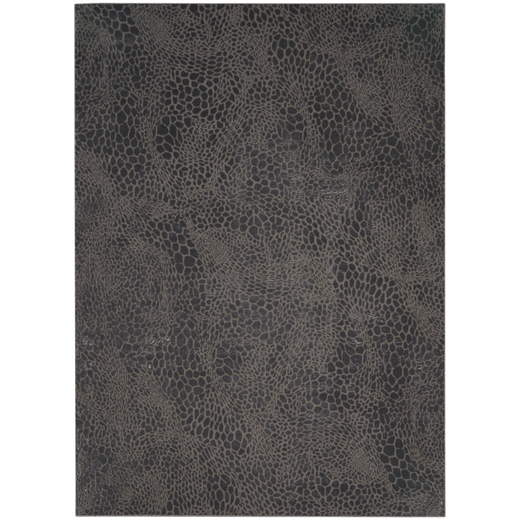 Orren Ellis Lurette Charcoal Silver Modern Indoor Rug