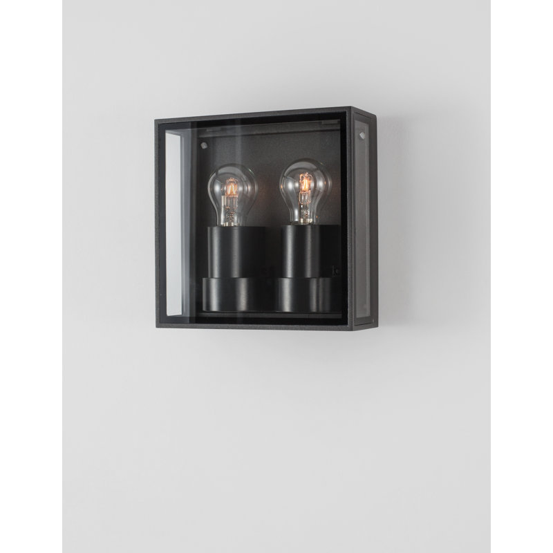 Anthracite Outdoor Flush Mount, 22cm H x 22cm W x 9cm D