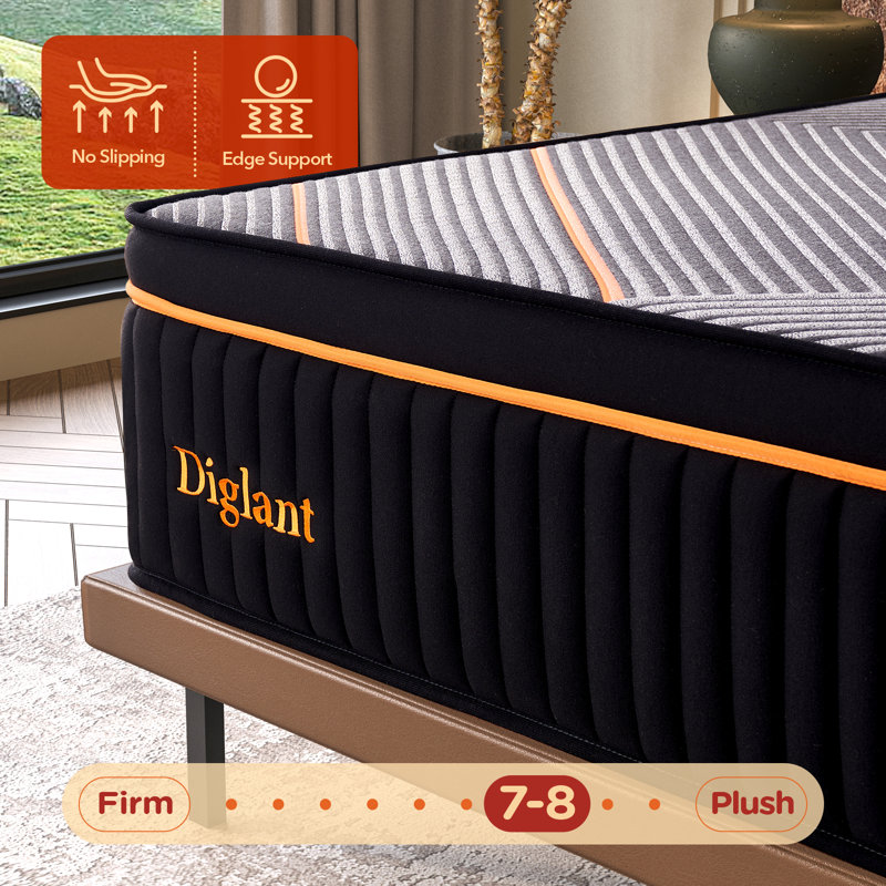 Matelas pour canapé-lit moelleux en mousse à mémoire de forme de 14 po Alwyn Home Perryman, Grand lit