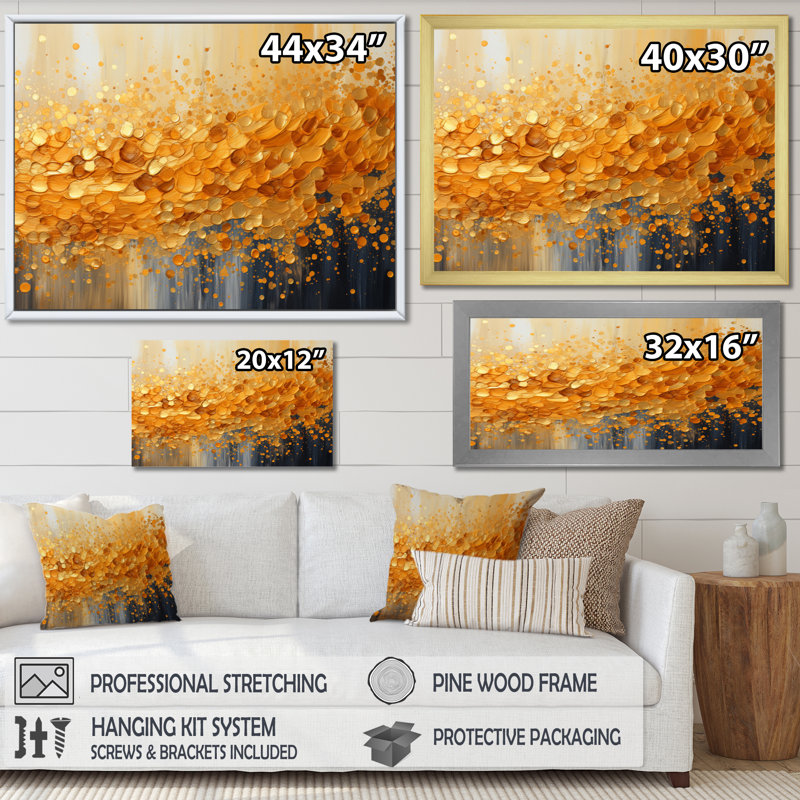 Golden Radiance I, reproduction d'art sur toile, Toile tendue, H 24 po x l 32 po x P 1 po