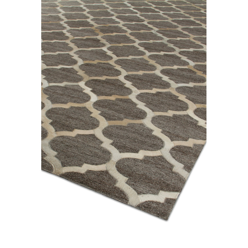 Berlin Cowhide Geometric Area Rug, Rectangle 12' x 15'