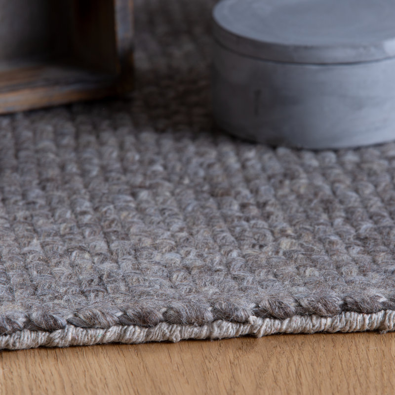 Dendron Solid Colour Hand Woven Area Rug, Rectangle 140 x 200cm