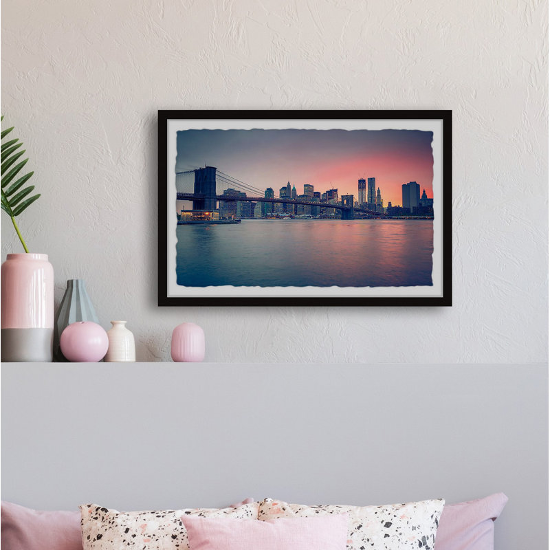 Dawn At The City - Single Picture Frame Print, 38cm H x 45cm W x 3.81cm D