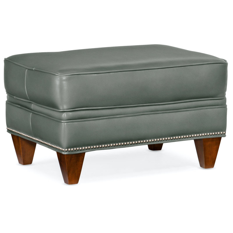 Reddish Ottoman, Nickel, New Classiques, Rio Mineral Genuine Leather