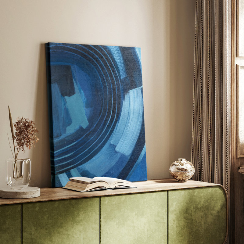 Blue Sighs I - galerie personnalisée enveloppée Cavas, H 12 po x l 8 po