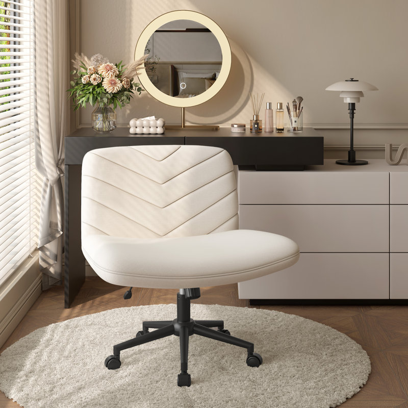 Polyester Office Chair, Beige Polyester