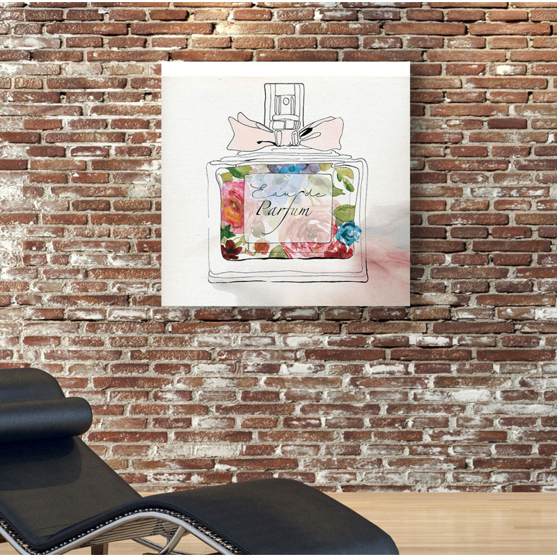 « chic fleur parfume i », peinture, H 10 po x l 10 po x P 1,5 po, Toile tendue