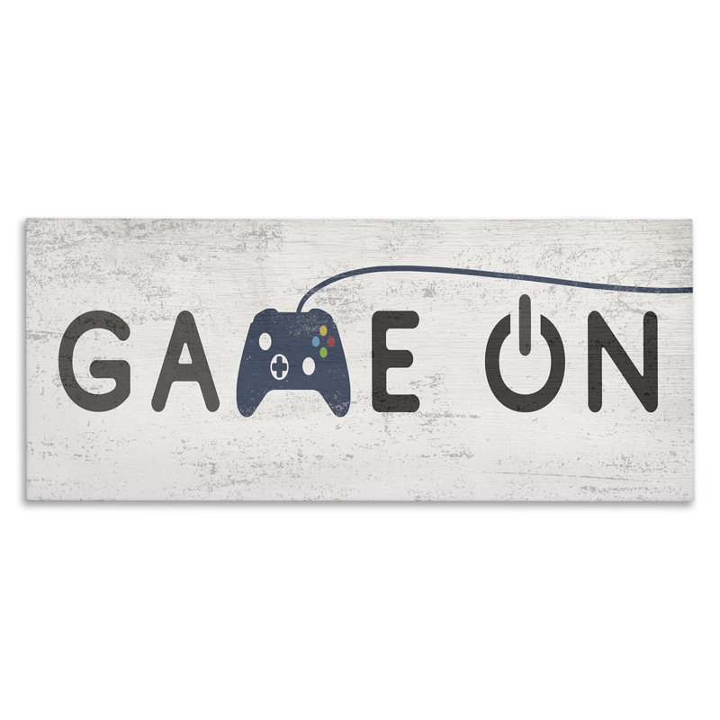 Art mural sur toile tendue, "Game on Video Gamer" par Daphne Polselli, H 10 po x l 24 po x P 1,5 po, Toile tendue
