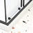 Matte Black Sliding Shower Door With 1/4" Tempered Clear Glass, 34.625 In. X 72 -Angle Pivot Enclosure And Stainless Steel Handle Black, Splendid