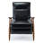 Sarasota Wood Arm Push Back Recliner - Black