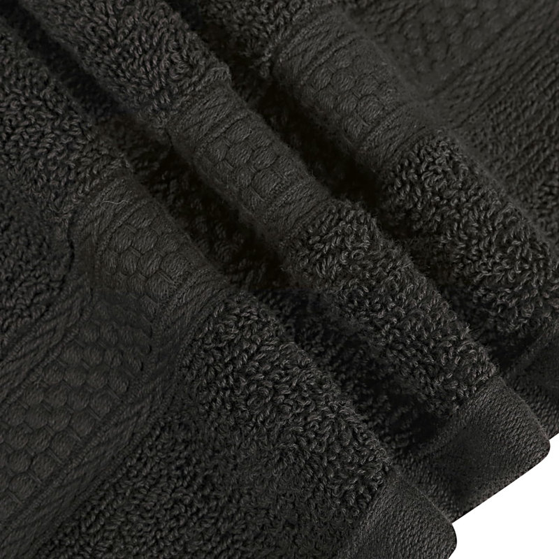 Tolna - Ensemble de serviettes de bain de qualité supérieure ultra-absorbant à séchage rapide, très absorbant, Noir onyx