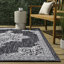 Tapis d'intérieur / extérieur gris foncé / crème Graysin-1440054763