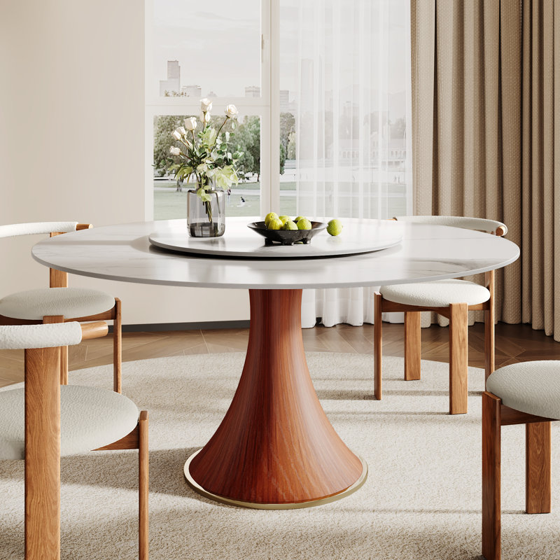 Table de salle à manger Farmhouse, Blanc / Gris, H 29,52 po x l 59,05 po x P 59,05 po