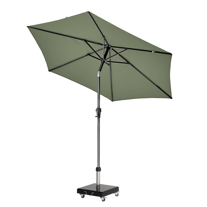 Hatten Riva Traditional Round Parasol, Olive, 232cm H x 250cm W x 250cm D