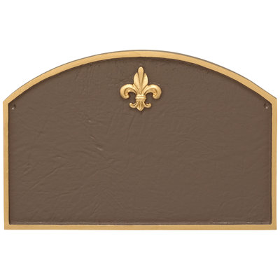 Fleur de Lis 1-Line Wall Address Plaque