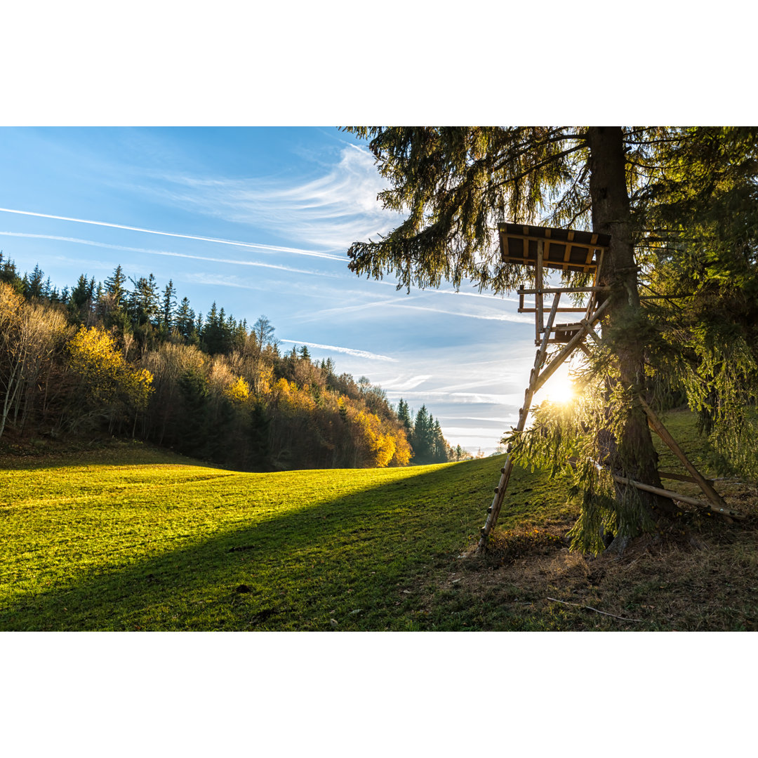 Jägerhaus in Bayern von Querbeet - Druck