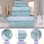 Ensemble de serviettes 6 pièces Kreager 500 g / m² 100% coton à séchage rapide-27041019-111684958
