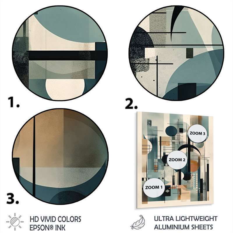 Modern Abstract Wall Decor on Metal, 20" H x 12" W x 1" D