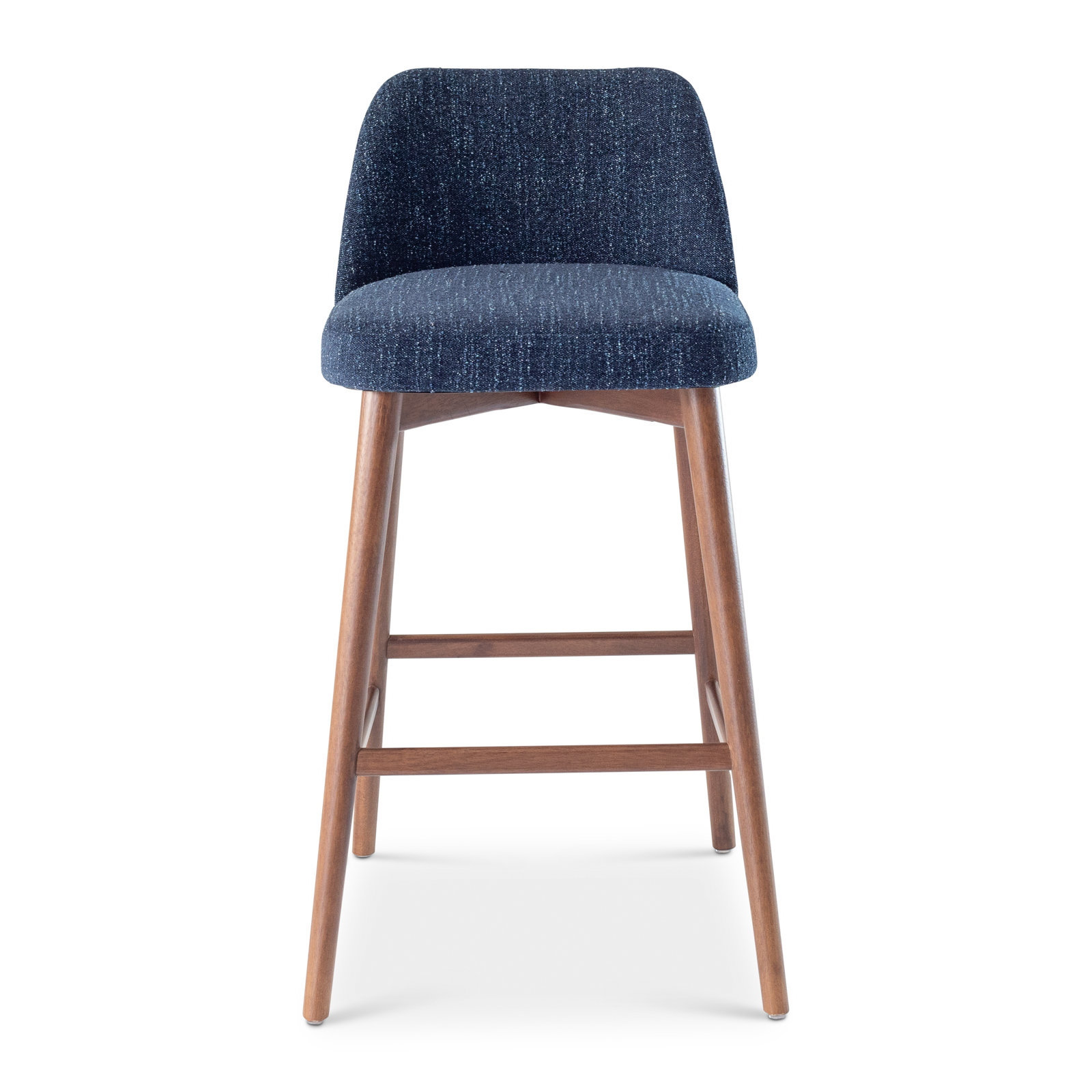 Nikita Bar and Counter Stool, Bar Stool (29.5" Seat Height), Blue Mix,Nogal