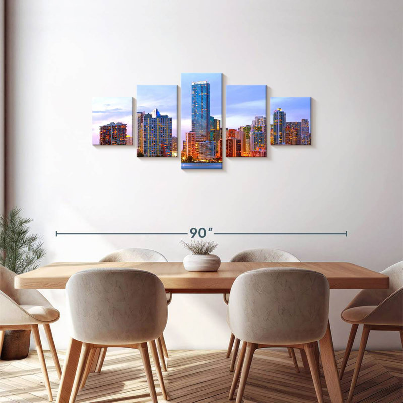 Miami Metropolitan Skyline, 30" H x 68" W