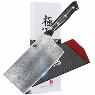 KYOKU 5-Knife Set with Block, 8” Chef Knife + 8” Bread Knife + 6.5” Boning  Knife + 5” Utility Knife + 3.5” Paring Knife – Premium Japanese Steel