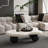 Cloud Shaped Coffee Table, Low Coffee Table With 3 Ball Legs For Living Room-459953909-459953905