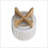 8" CHEVRON PLANTER W/ WOOD STAND, BEIGE