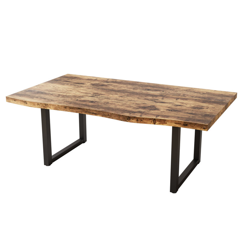 Dining Room Table Set For 4-6 – 63" Extendable Kitchen Table With 2  Benches,Mid-Century Dining Table Set With Bench  For 4-6 Personall(Antique Wood)