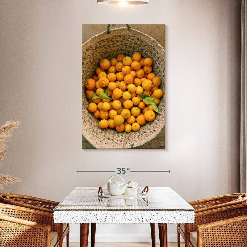 Yarlin Basket Of Fresh Lemons, 48" H x 32" W
