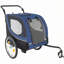 Remorque et poussette 2 en 1 pour animaux de compagnie avec roulettes avant doubles-131640050