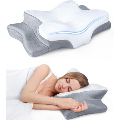 Oreiller rafraîchissant en mousse à mémoire de forme pour le soutien du cou - Oreiller ergonomique réglable