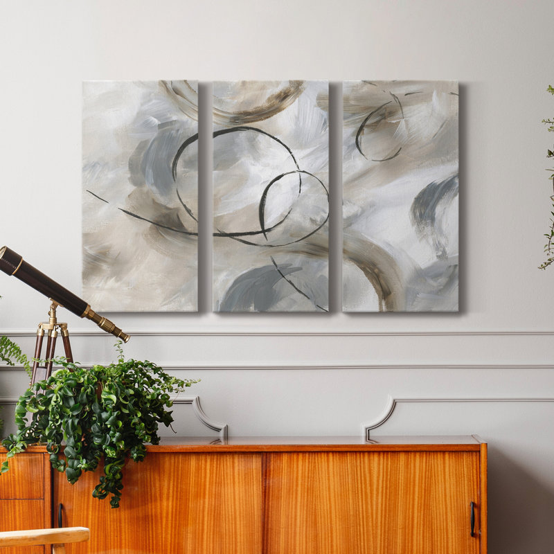 3 pièces, peinture sur toile tendue, H 60 po x l 120 po x P 1 po