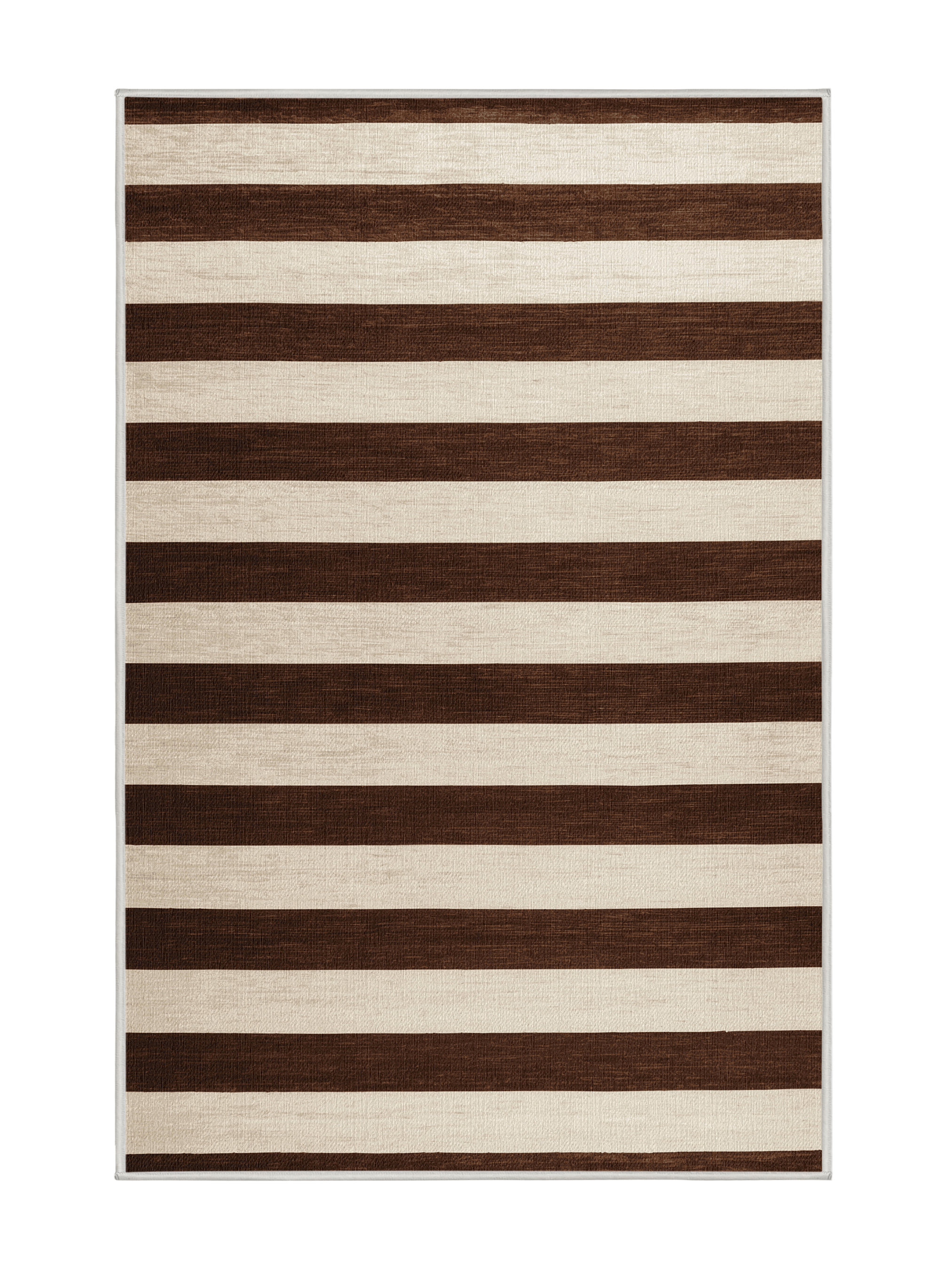 Long Horizontal Rug Longshore Tides Machine Washable Horizontal Stripes Beige Area Rug ...