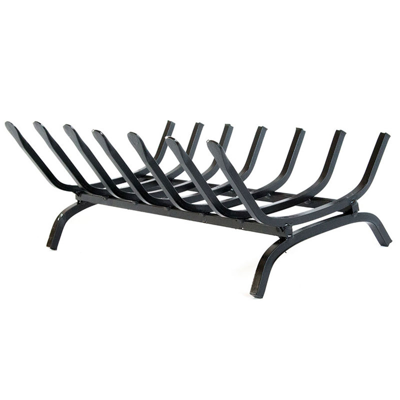 Colton Iron Fireplace Grate, 23cm H x 50cm W x 34cm D