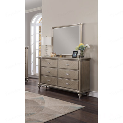 Commode de luxe / champagne avec miroir