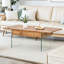 Table basse multifonctionnelle à plateau relevable - essentielle pour les maisons modernes. Pieds en verre trempé, plateau relevable. Parfaitement adapté aux salons et aux bureaux.-27263975