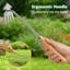 Ensemble de 2 extracteurs de mauvaises herbes - Outils à main de jardin avec extracteur de mauvaises herbes à 4 dents et outil de désherbage pour patio, pelouse, plates-bandes et trottoirs