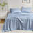 Floral Comforter Set with Bed Sheets Blue