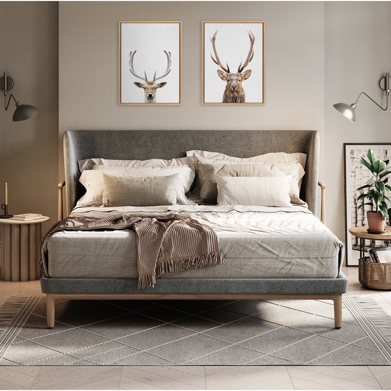 «Deer Color» par Simon Te, reproduction d'art sur toile encadrée, Naturel, H 24 po x l 18 po x P 1,62 po