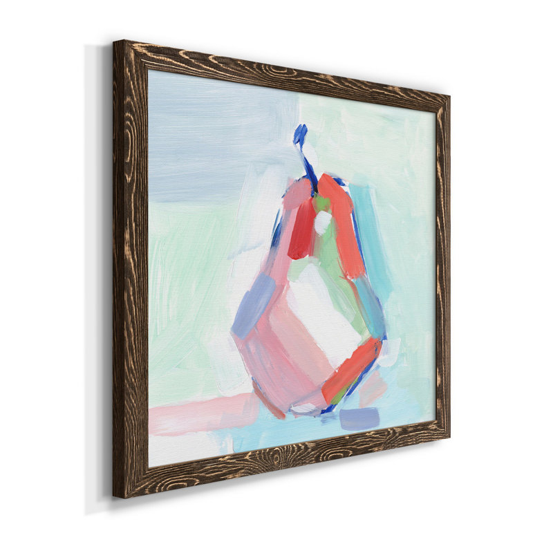 Art comestible II - art mural encadré sur toile, H 20 po x l 20 po x P 1,5 po, Cadre noyer