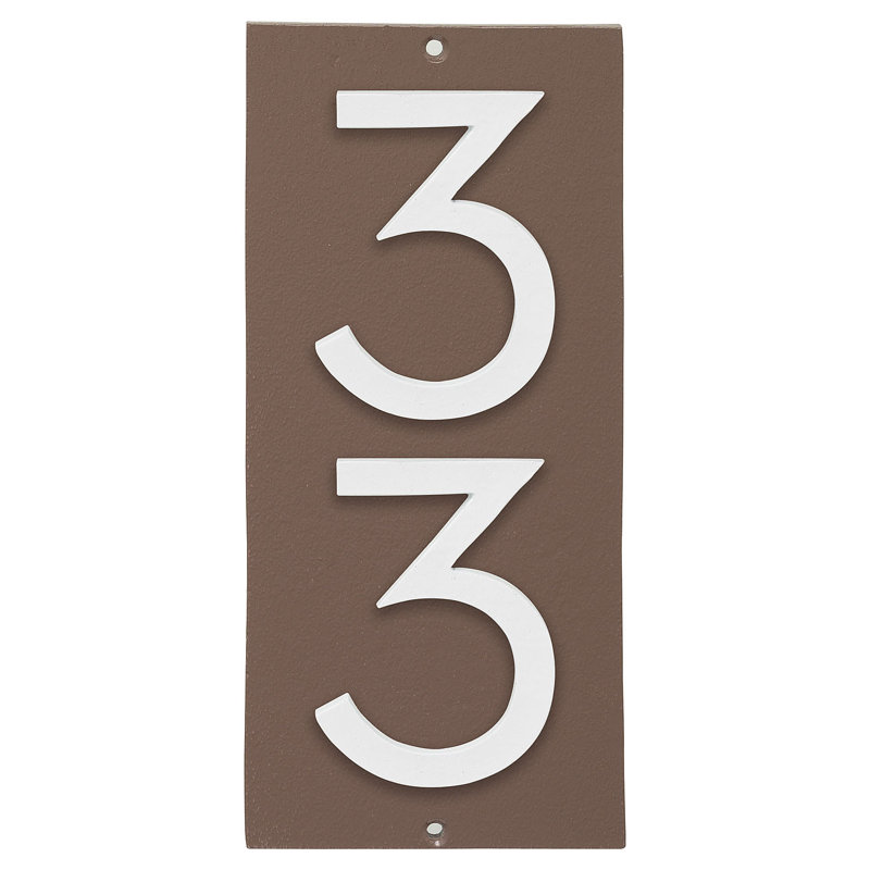 Plaque murale rectangulaire verticale flottante 6 po, Sable / blanc, Oui