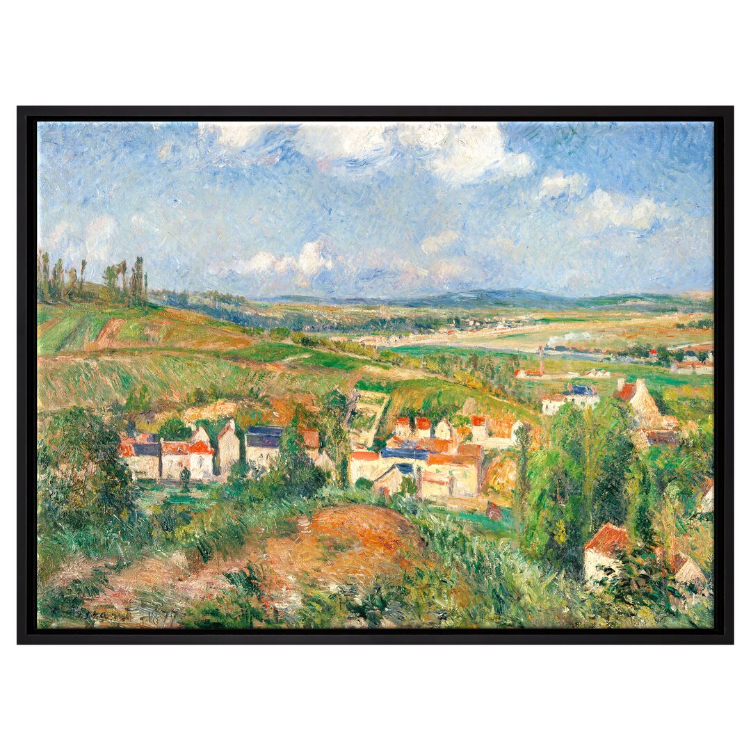 Gerahmtes Leinwandbild l'hermitage En Été Pontoise von Camille Pissarro