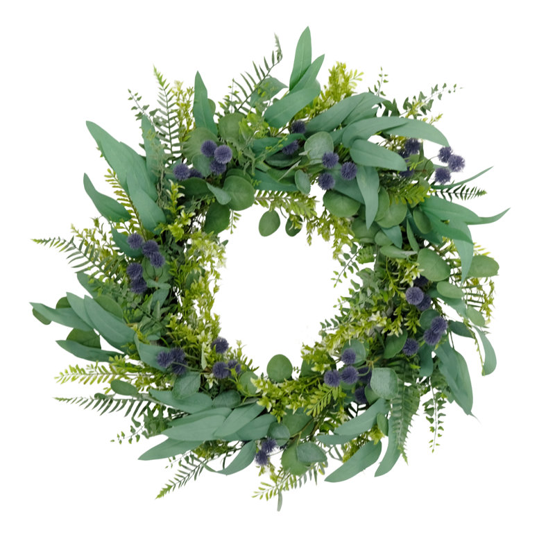 Couronne de porte 30 po Eucalyptus Floral Spring