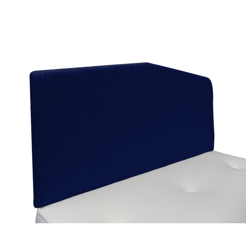Burchett Upholstered Headboard, Double (4'6), Midnight Blue, Linen
