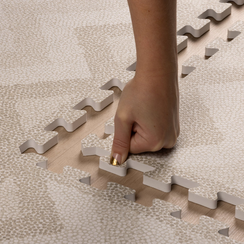Kilim - Sand - Play Mat, 0.47" H x 72" L x 48" W, Feather Gray